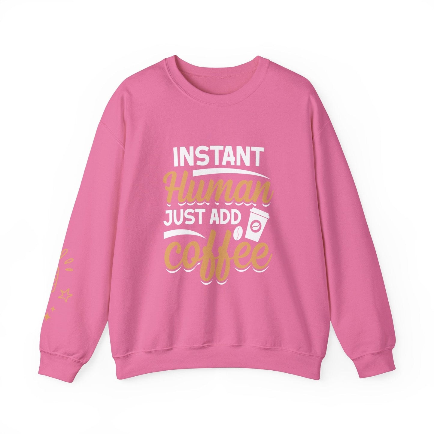 Ink and Charms Designs Sweatshirt S / Safety Pink Coffee Mode Heavy Blend Crewneck Sweatshirt