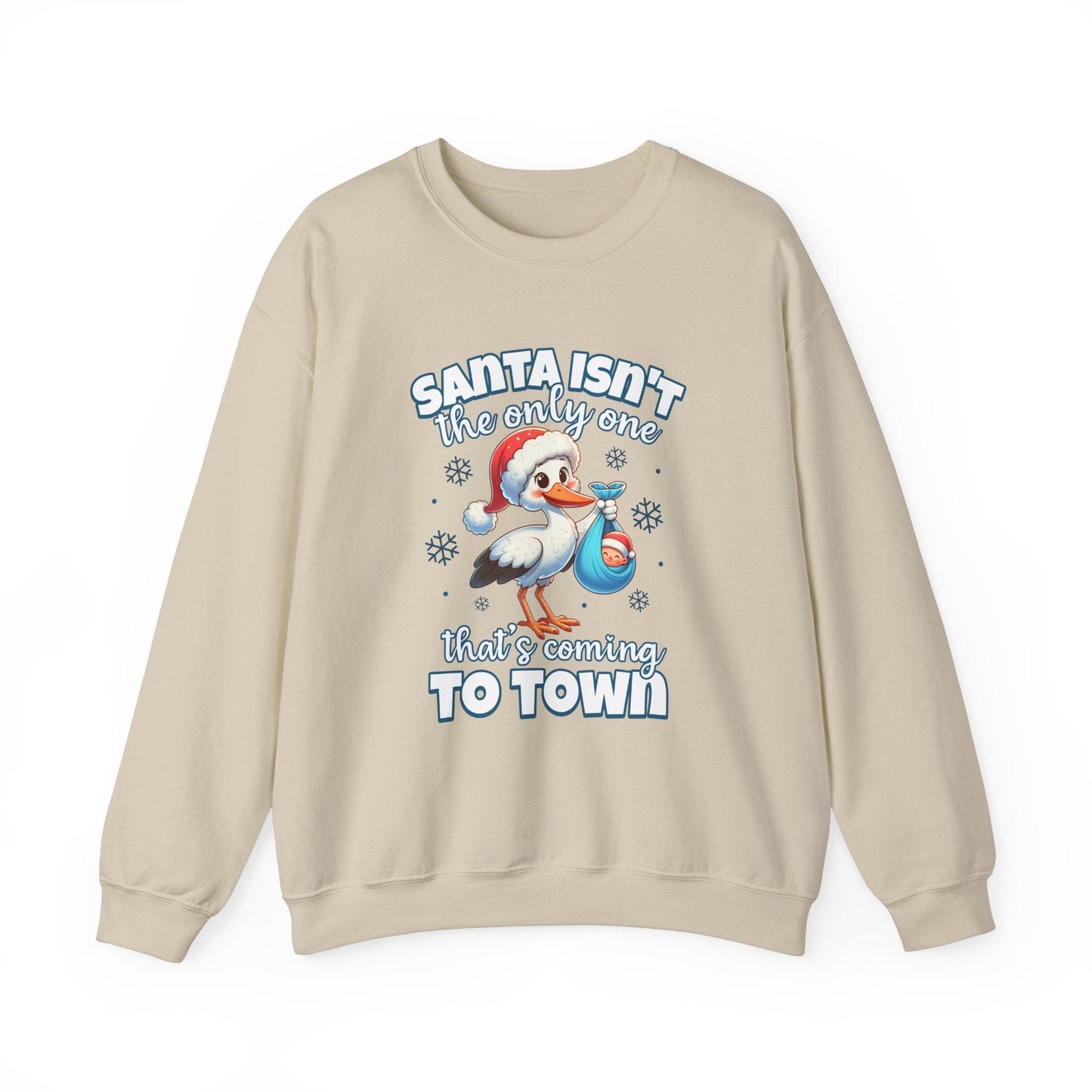 Ink and Charms Designs Sweatshirt S / Sand Heavy Blend™ Crewneck Sweatshirt Mom to Be Funny Christmas Pregnancy Announcement