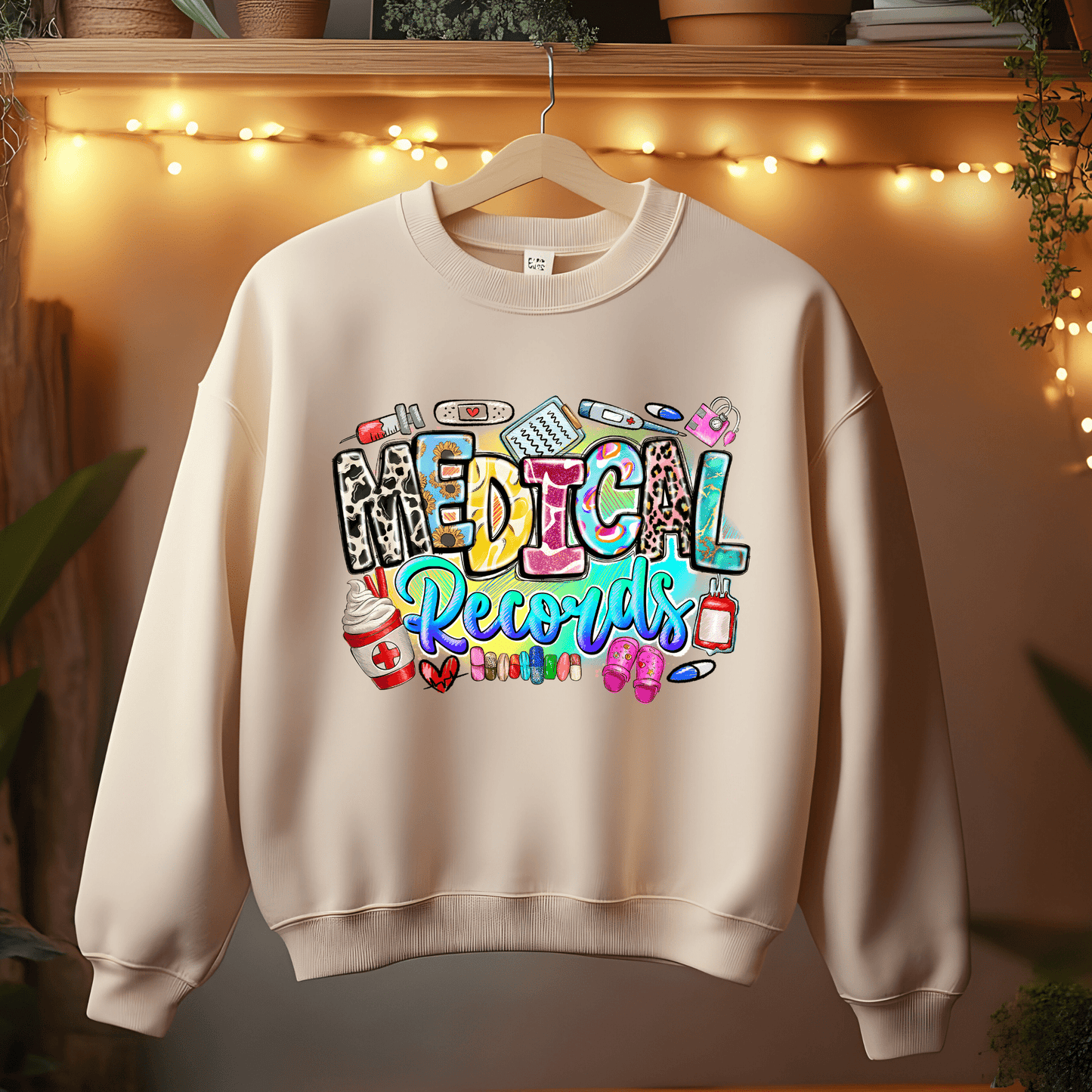 Ink and Charms Designs Sweatshirt S / Sand Medical Team Unisex Sweatshirt - Shine Bright Call Light Design