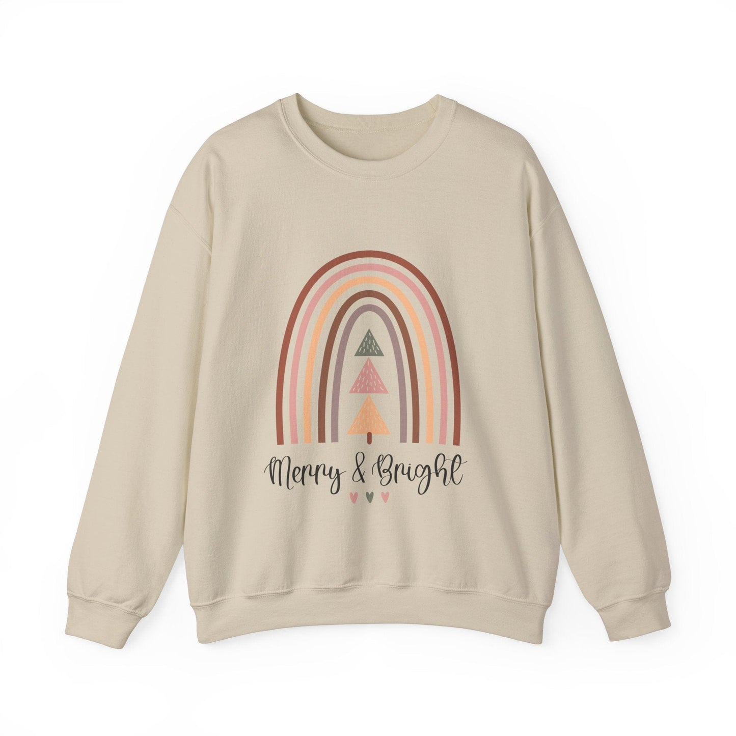 Ink and Charms Designs Sweatshirt S / Sand Merry and bright Unisex Sweatshirt