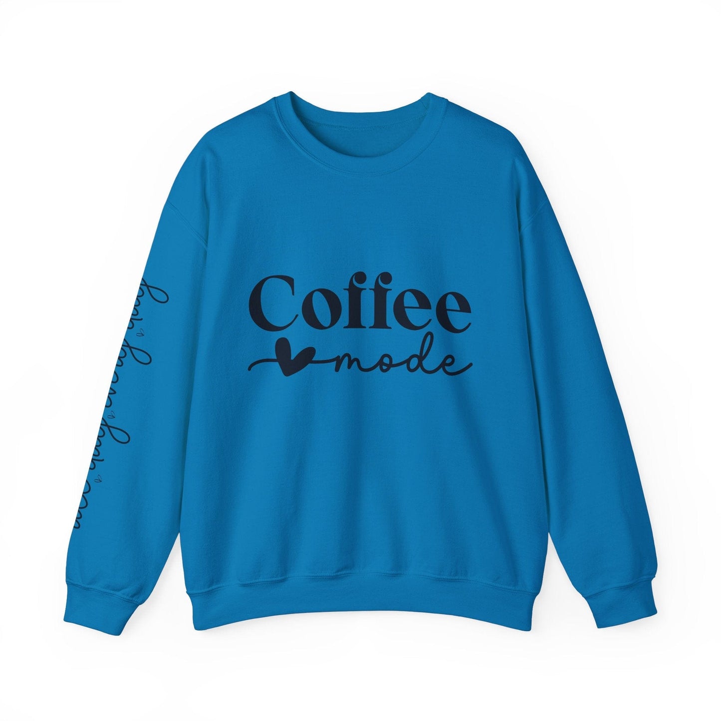 Ink and Charms Designs Sweatshirt S / Sapphire Coffee Mode Heavy Blend Crewneck Sweatshirt