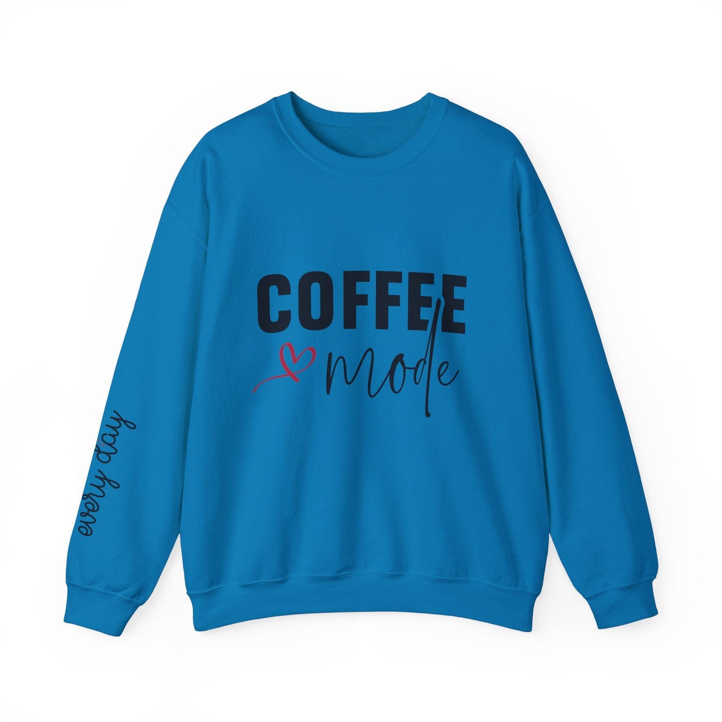 Ink and Charms Designs Sweatshirt S / Sapphire Coffee Mode Heavy Blend Crewneck Sweatshirt