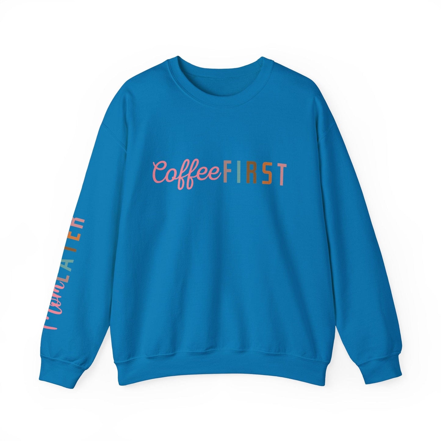 Ink and Charms Designs Sweatshirt S / Sapphire Coffee Mode Heavy Blend Crewneck Sweatshirt