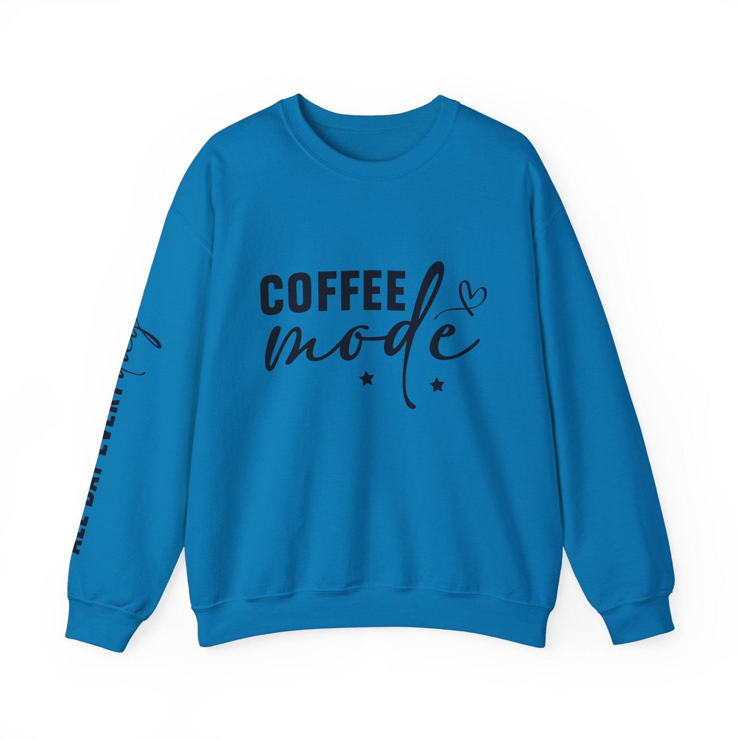 Ink and Charms Designs Sweatshirt S / Sapphire Coffee Mode Heavy Blend Crewneck Sweatshirt