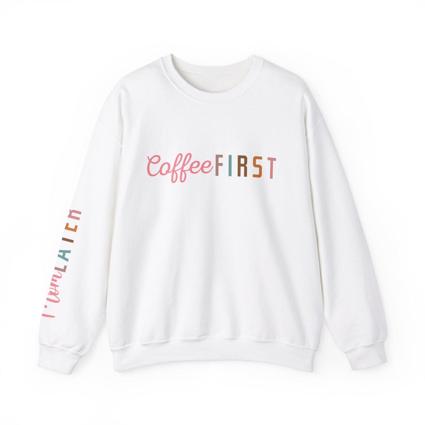 Ink and Charms Designs Sweatshirt S / White Coffee Mode Heavy Blend Crewneck Sweatshirt