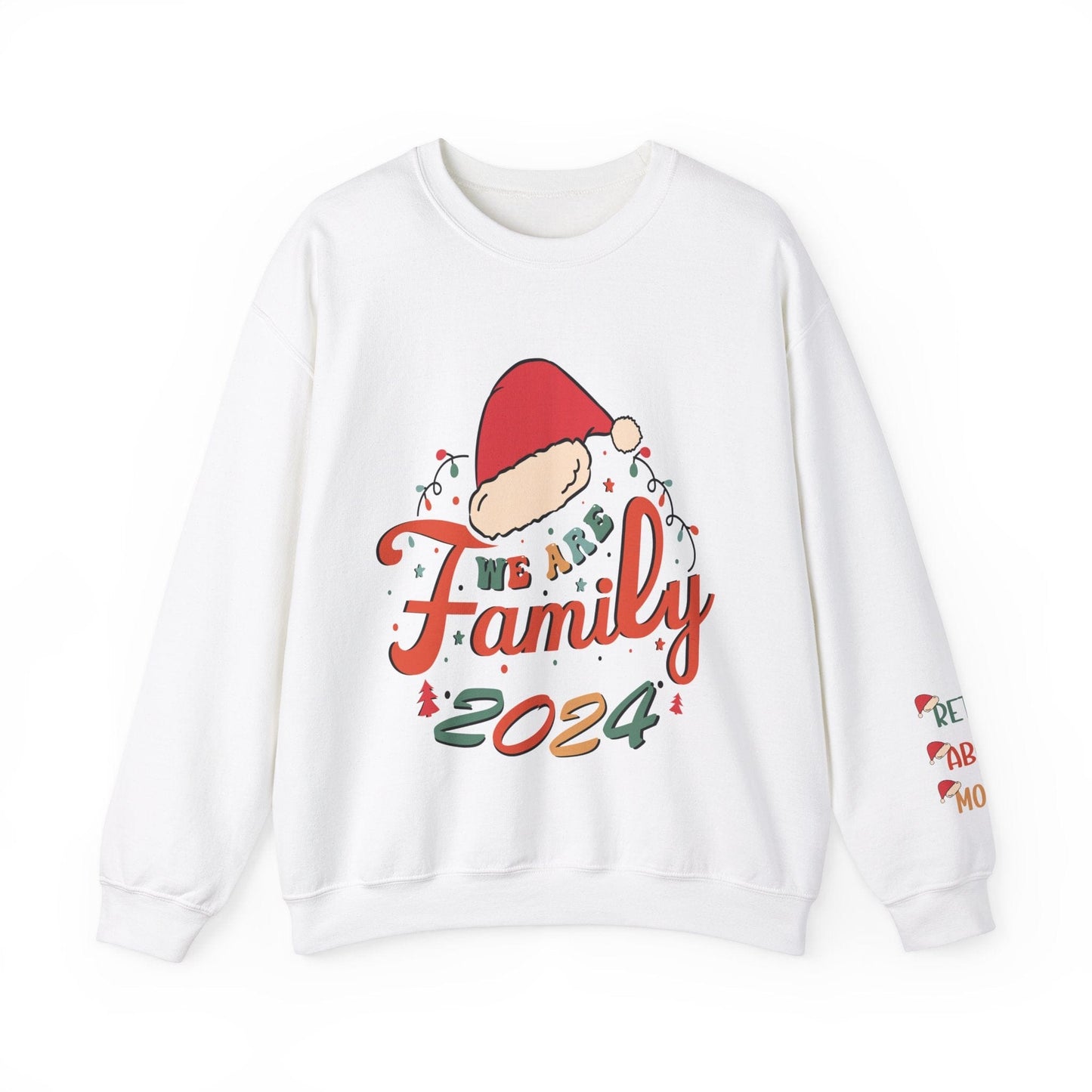 Ink and Charms Designs Sweatshirt S / White Family 2024 Unisex Sweatshirt with Personalized Family Names Sleeve Design