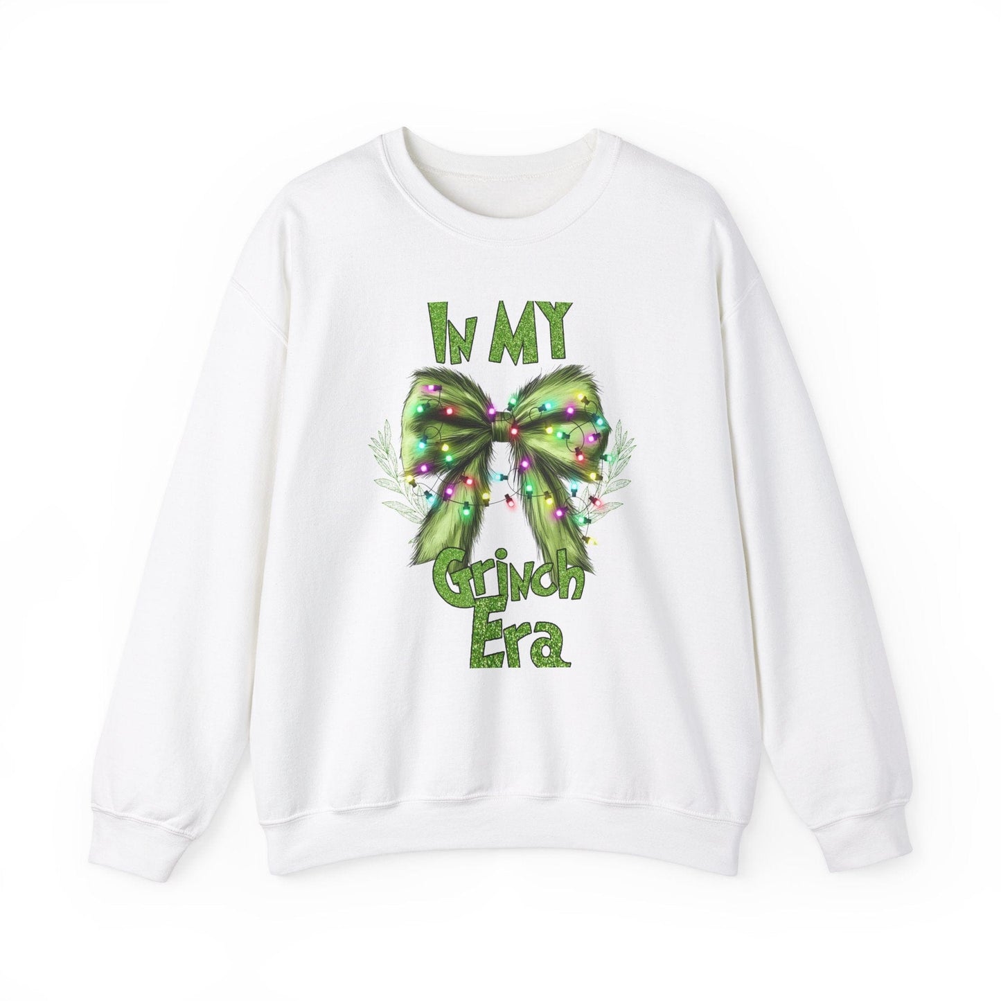 Ink and Charms Designs Sweatshirt S / White Grinch bow sweatshirt