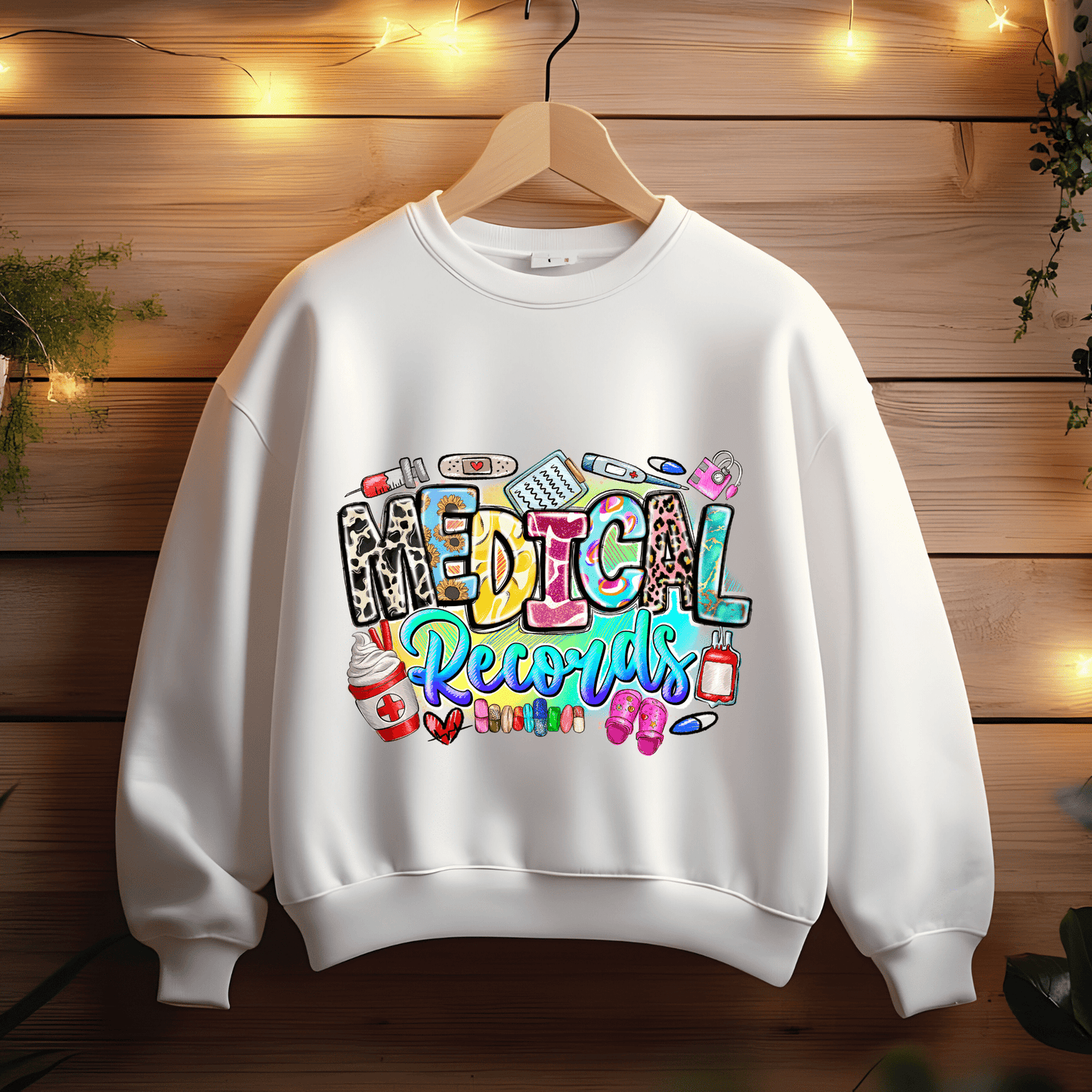 Ink and Charms Designs Sweatshirt S / White Medical Team Unisex Sweatshirt - Shine Bright Call Light Design