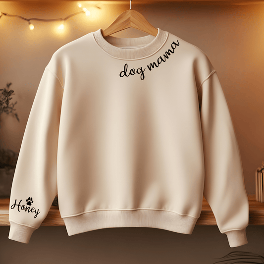 Ink and Charms Designs Sweatshirt Sand / S Dog Mama Sweatshirt