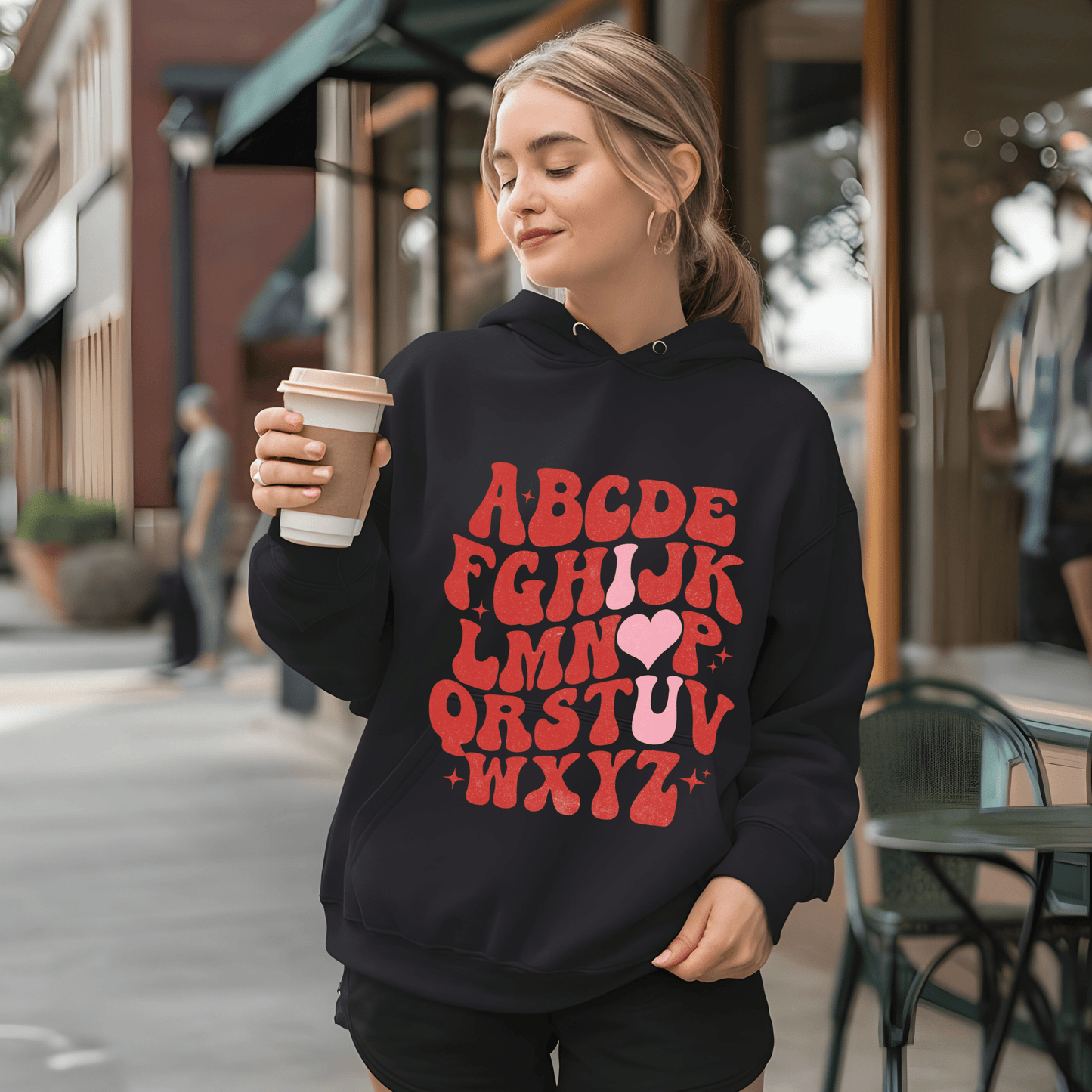 Ink and Charms Designs Sweatshirt 💖✨Spell Out Love with Our ABC “I ❤️ U” Design! , T-shirt, Sweatshirt & Hoodie
