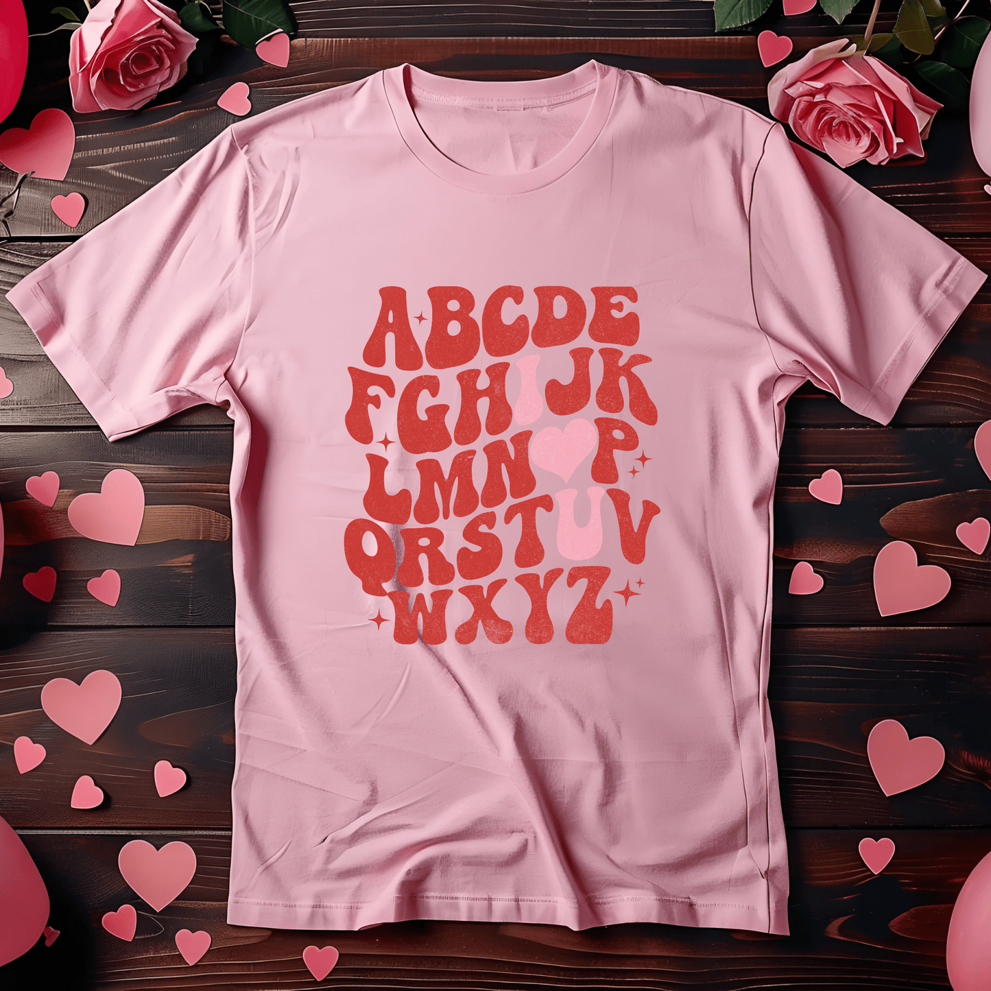 Ink and Charms Designs Sweatshirt 💖✨Spell Out Love with Our ABC “I ❤️ U” Design! , T-shirt, Sweatshirt & Hoodie