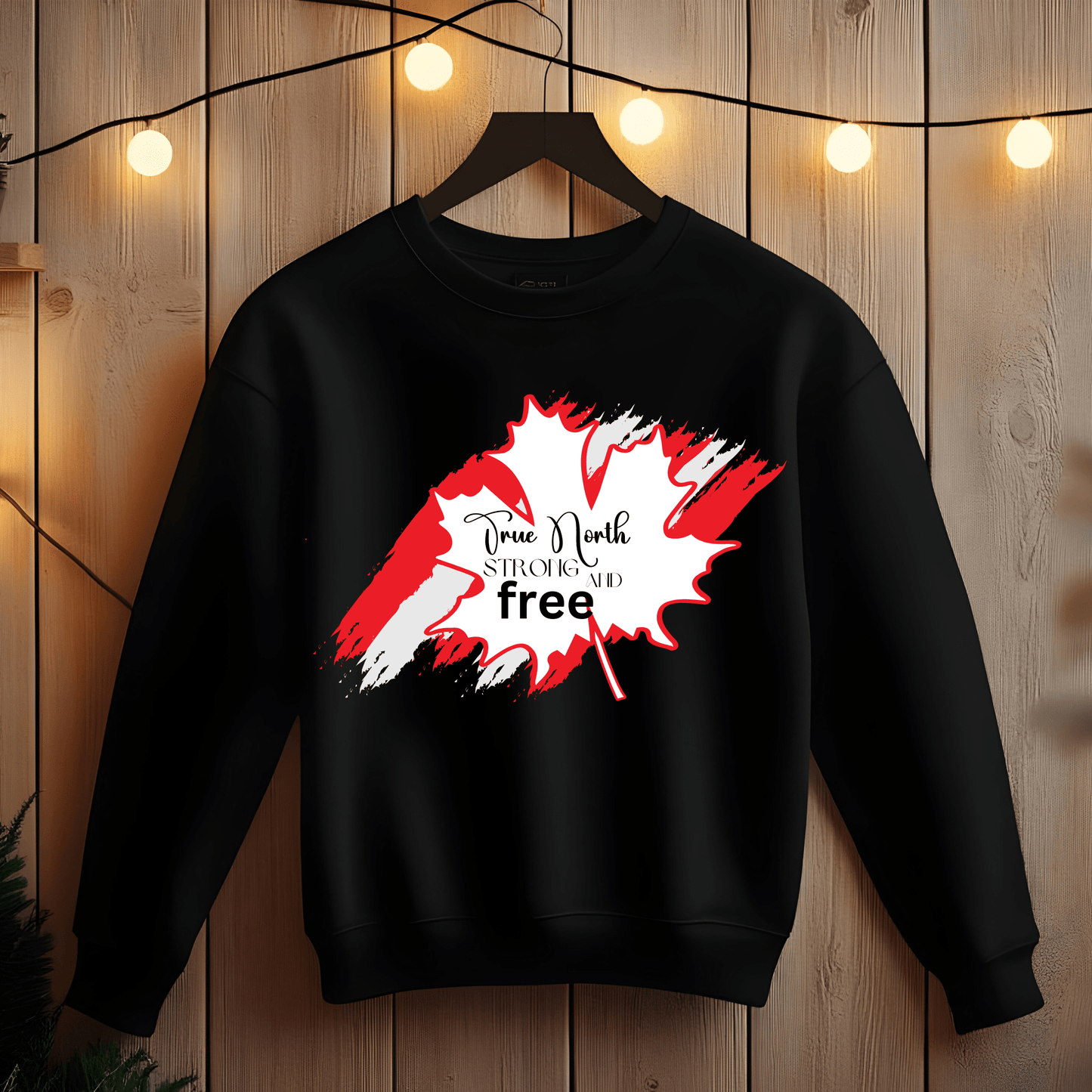 Ink and Charms Designs Sweatshirt Sweatshirt / Black / S "True North Strong & Free" Apparel Collection: Wear Your Canadian Pride!