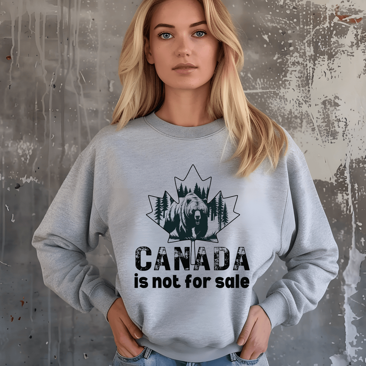 Ink and Charms Designs Sweatshirt Sweatshirt / Blue / S Canada Is Not for Sale Apparel Collection