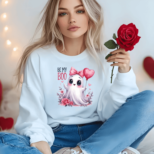 Ink and Charms Designs Sweatshirt Sweatshirt / Pink / S Be My Boo Valentine T-Shirt