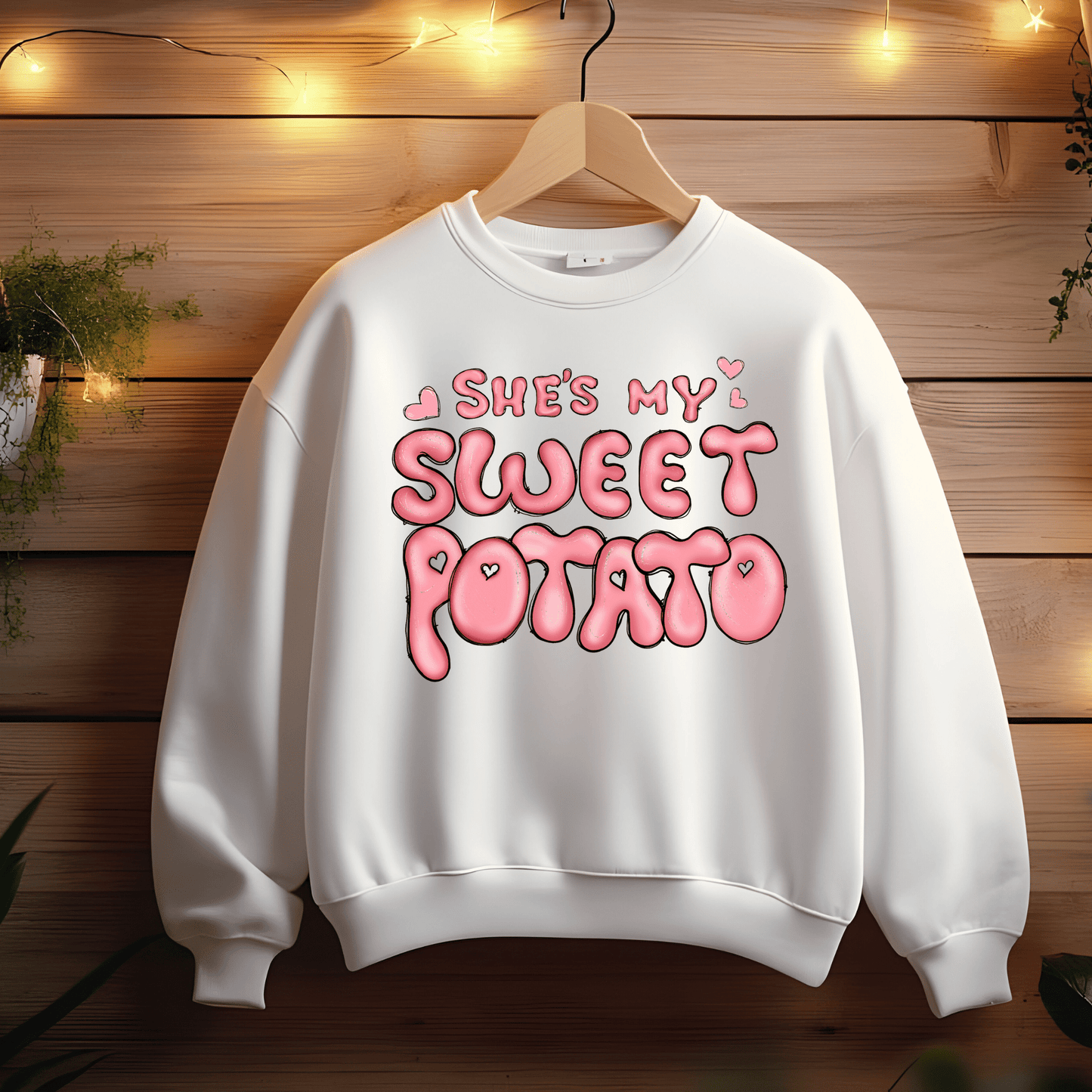 Ink and Charms Designs Sweatshirt Sweatshirt / Pink / S πβ¨ "She's My Sweet Potato" , T-shirt, Sweatshirt & Hoodie