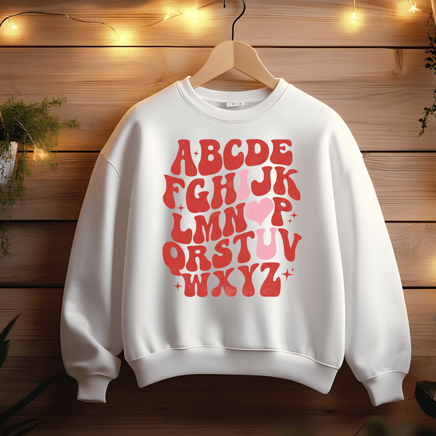 Ink and Charms Designs Sweatshirt Sweatshirt / Pink / S 💖✨Spell Out Love with Our ABC “I ❤️ U” Design! , T-shirt, Sweatshirt & Hoodie