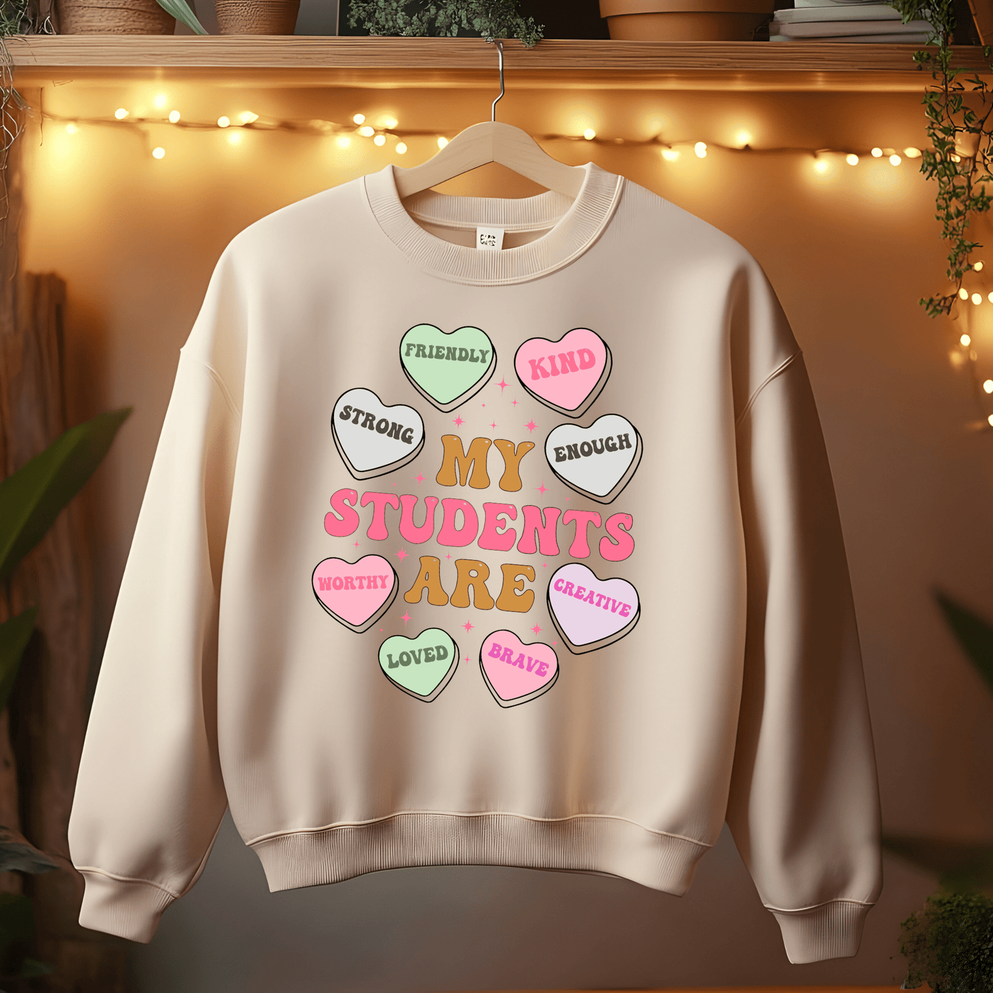 Ink and Charms Designs Sweatshirt Sweatshirt / Pink / S Teacher's Valentine's day Design