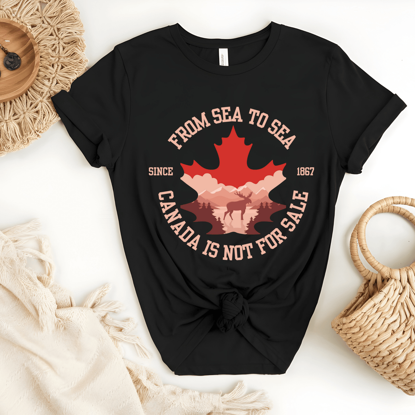 Ink and Charms Designs Sweatshirt T-shirt / Black / S Canada Is Not for Sale Apparel Collection