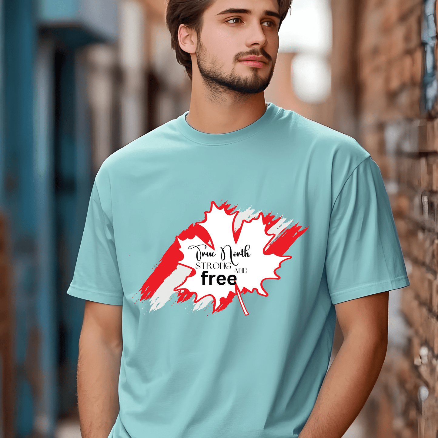 Ink and Charms Designs Sweatshirt T-shirt / blue / S "True North Strong & Free" Apparel Collection: Wear Your Canadian Pride!