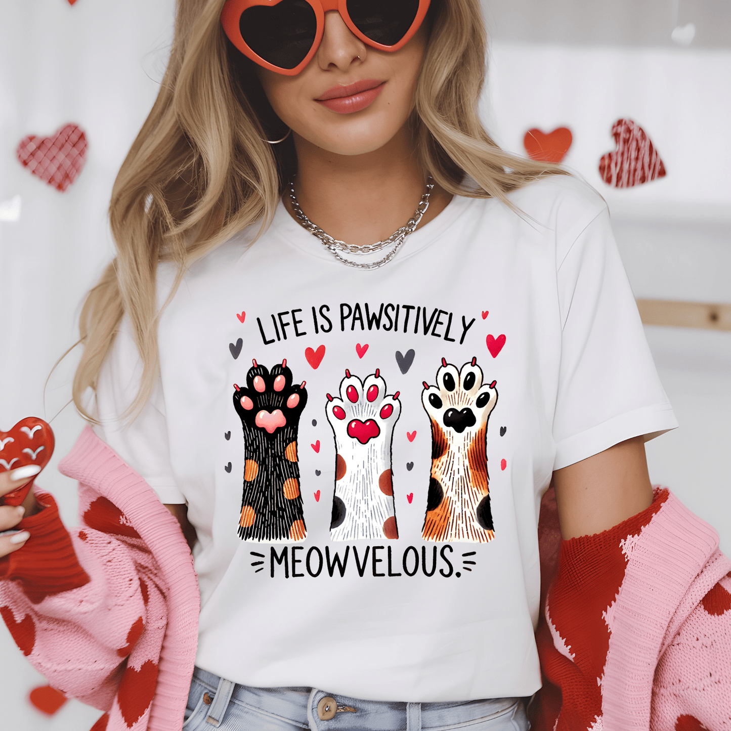 Ink and Charms Designs Sweatshirt T-shirt / Pink / S πΎπ Celebrate the Purr-fection of Life with Cats! ππΎ, T-shirt, Sweatshirt & Hoodie