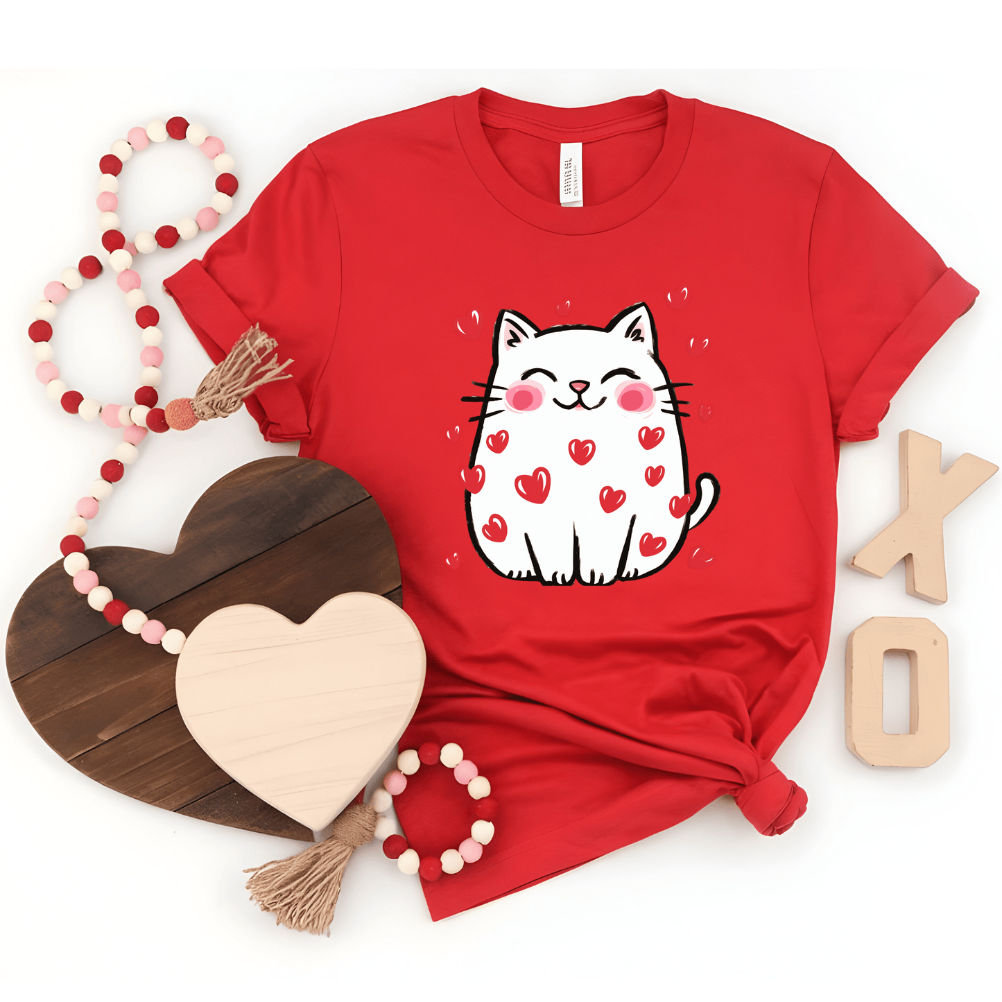 Ink and Charms Designs Sweatshirt T-shirt / Pink / S 🐾❤️ Love is Purr-fect with Our Adorable Cat Design! ❤️🐾- T-shirt, Sweatshirt & Hoodie