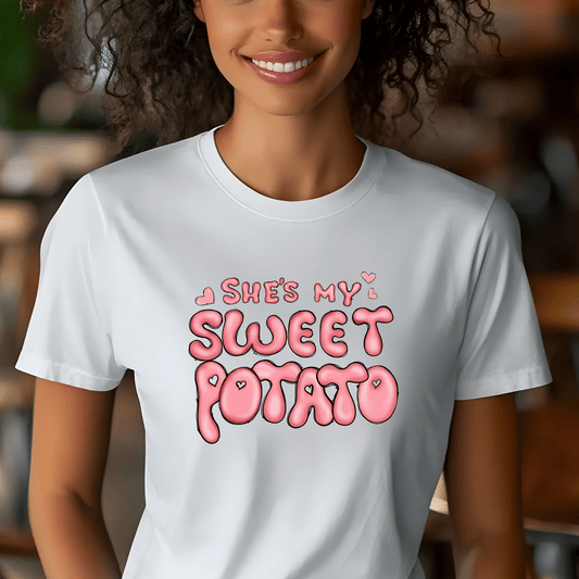 Ink and Charms Designs Sweatshirt T-shirt / Pink / S ๐โจ "She's My Sweet Potato" , T-shirt, Sweatshirt & Hoodie