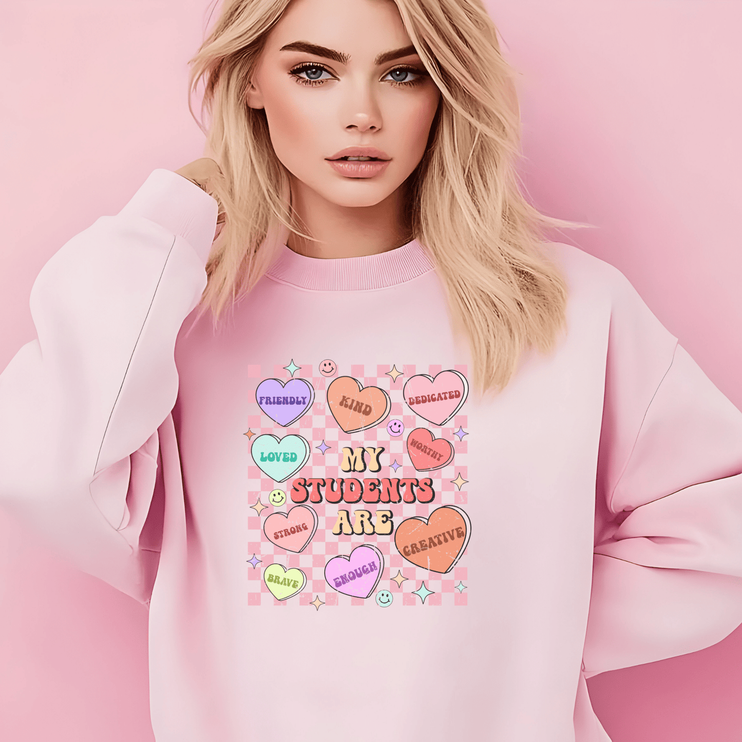 Ink and Charms Designs Sweatshirt Teacher's Valentine's day Design