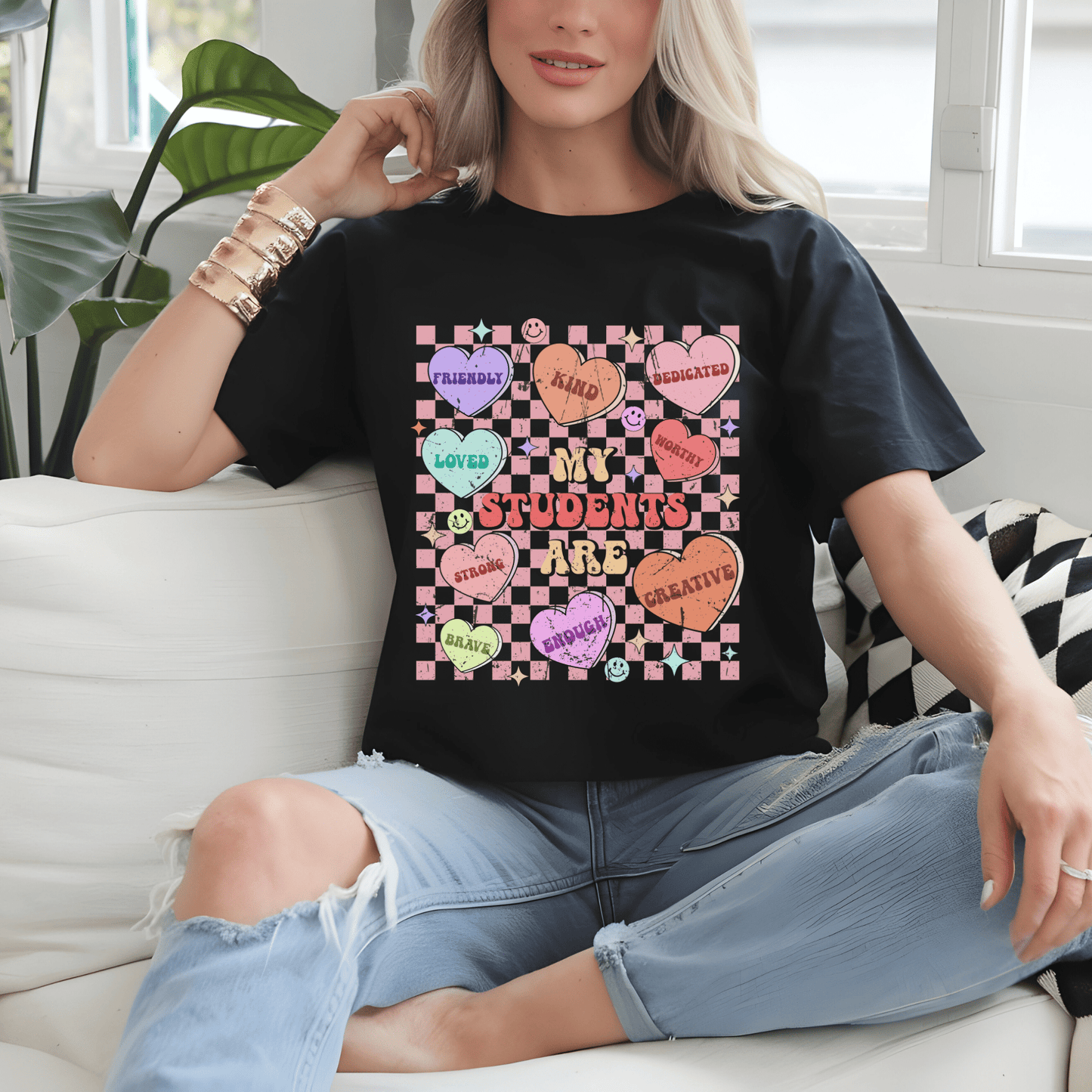 Ink and Charms Designs Sweatshirt Teacher's Valentine's day Design