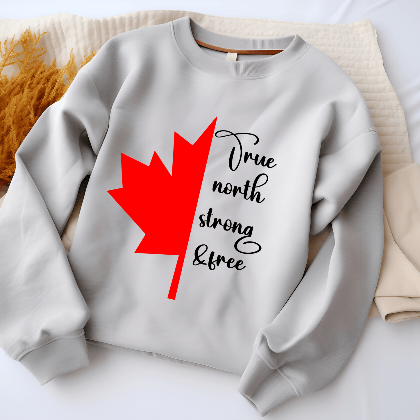 Ink and Charms Designs Sweatshirt "True North Strong & Free" Apparel Collection: Wear Your Canadian Pride!