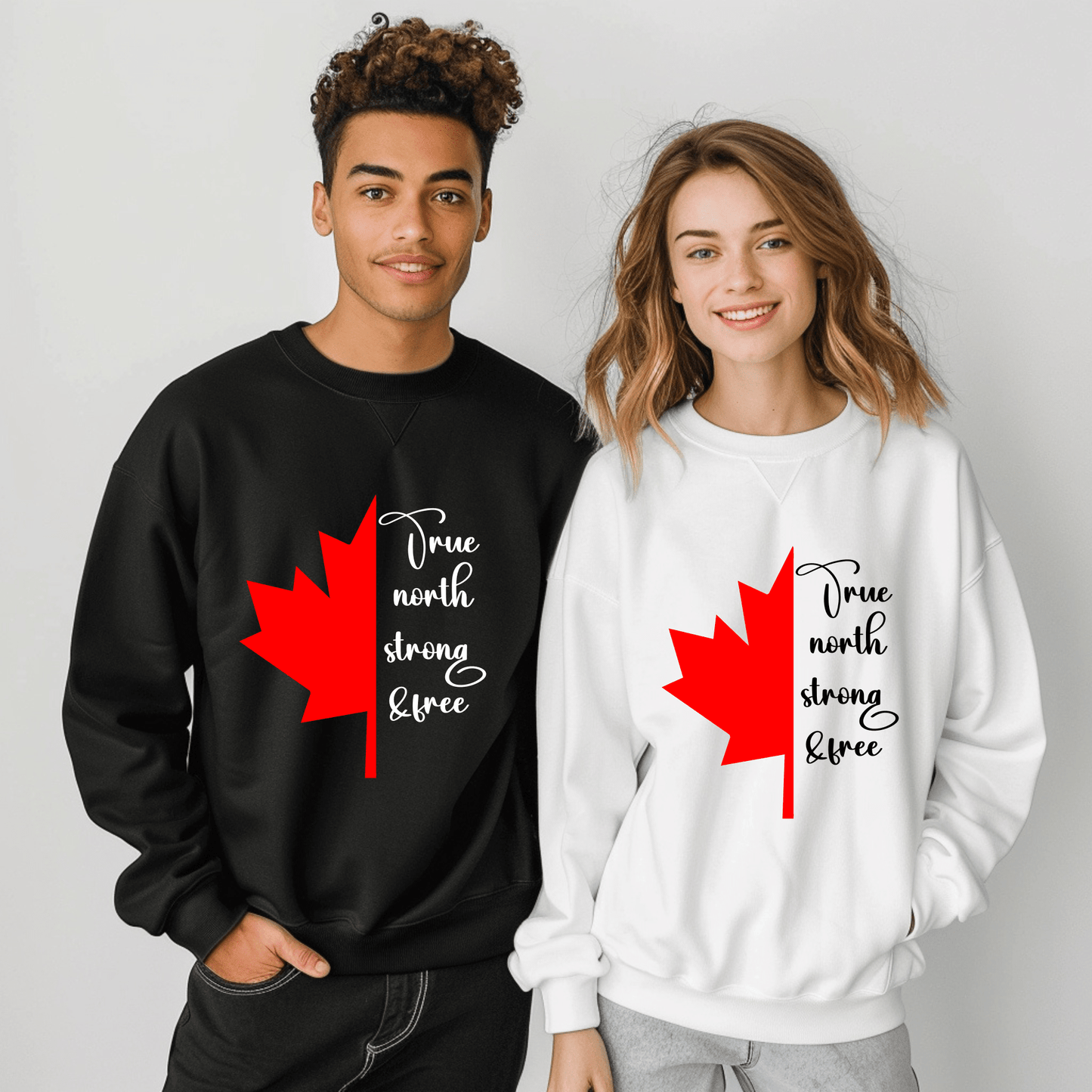 Ink and Charms Designs Sweatshirt "True North Strong & Free" Apparel Collection: Wear Your Canadian Pride!