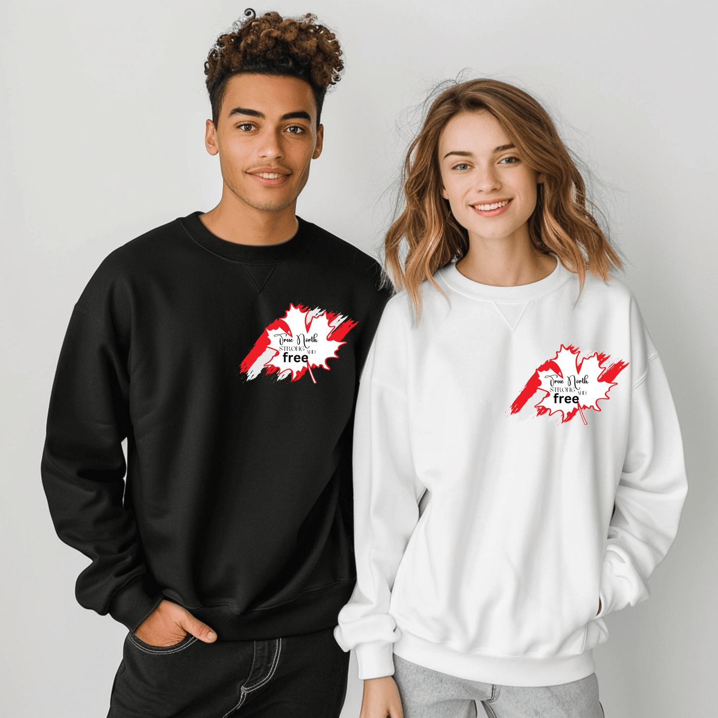 Ink and Charms Designs Sweatshirt "True North Strong & Free" Apparel Collection: Wear Your Canadian Pride!