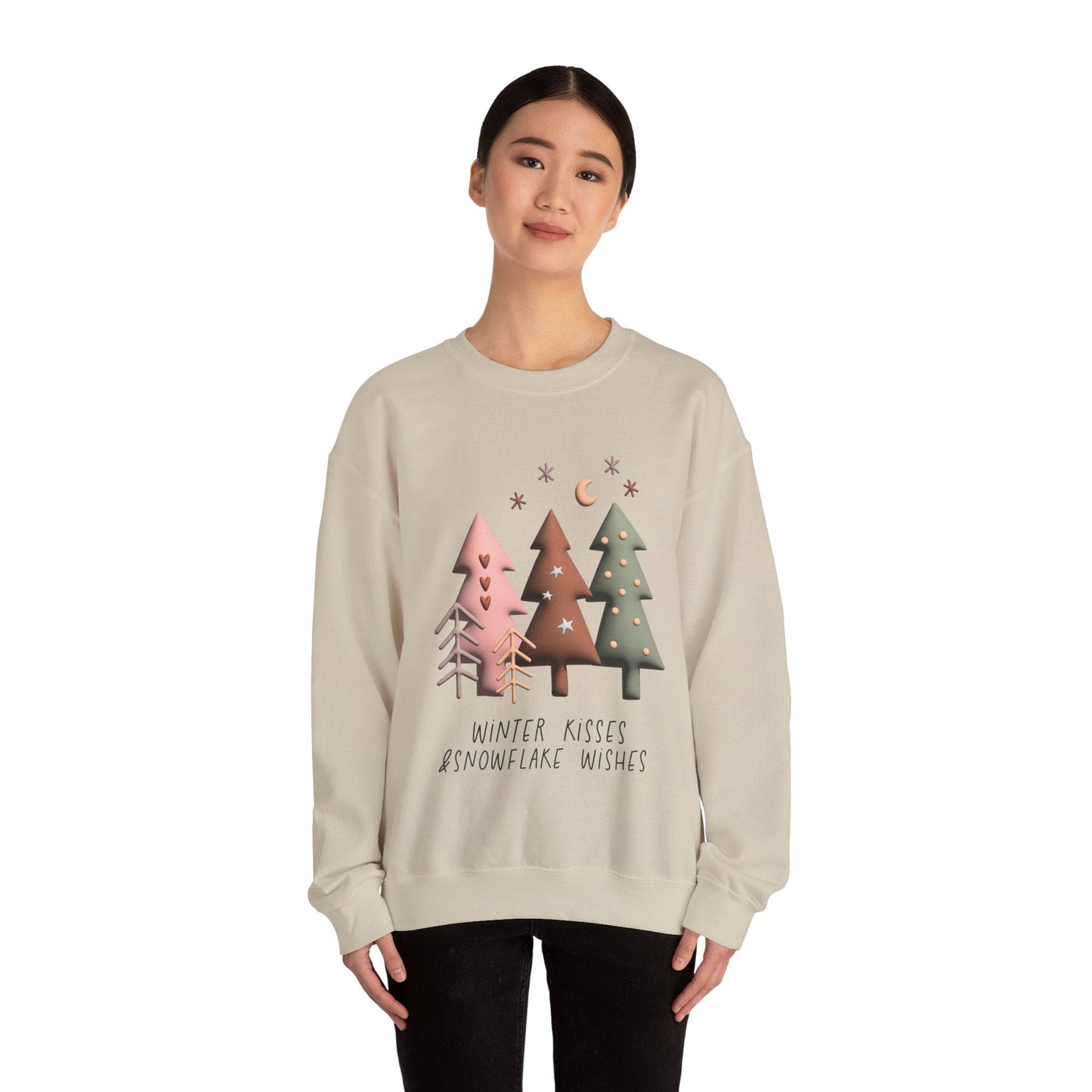 Ink and Charms Designs Sweatshirt Winter kisses and snowflake wishes Unisex Sweatshirt