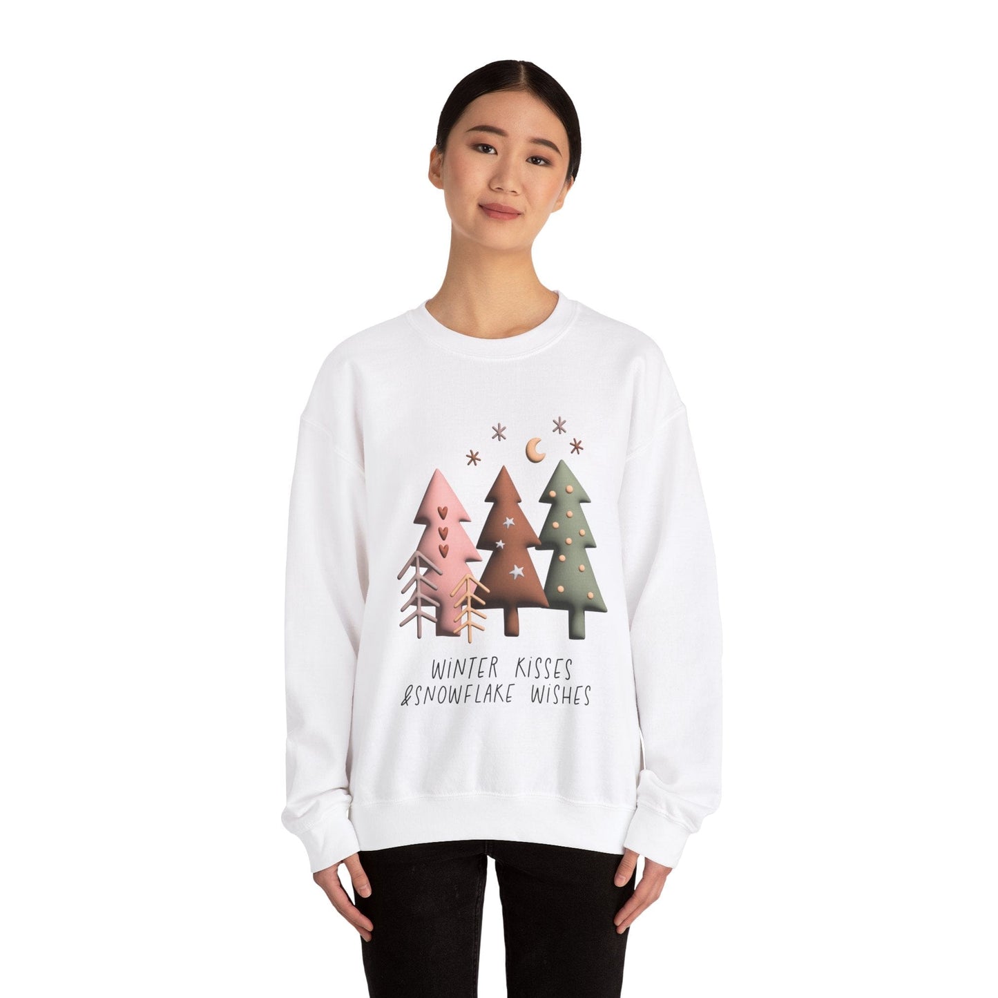 Ink and Charms Designs Sweatshirt Winter kisses and snowflake wishes Unisex Sweatshirt