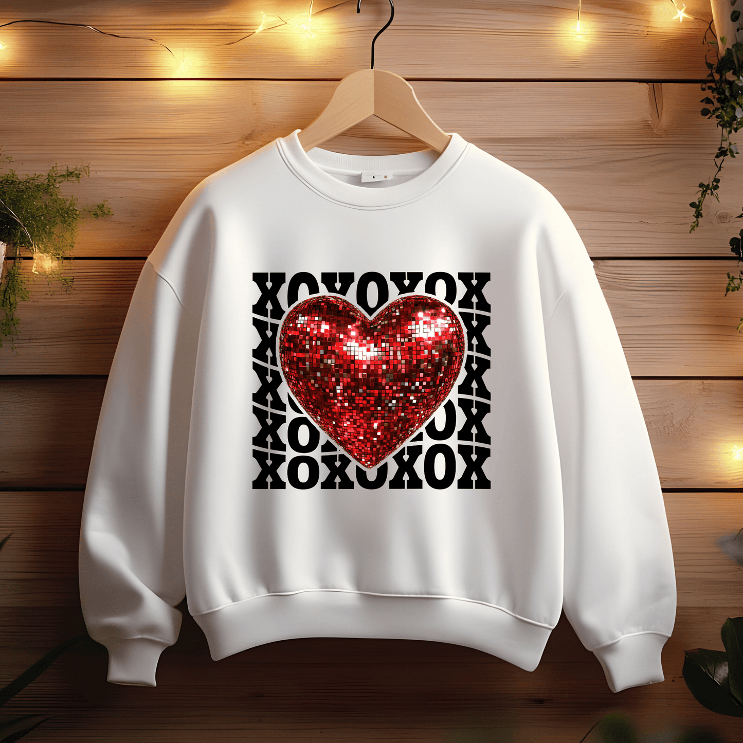 Ink and Charms Designs Sweatshirt X O with Glitter Heart Valentine’s Day Sweatshirt