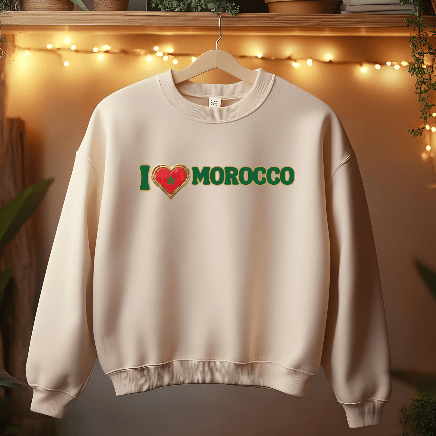 Ink and Charms Designs Sweatshirts Beige / 2XL πβ€οΈ Show Your Love for Morocco in Style! β€οΈπ