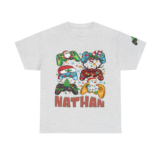 Ink and Charms Designs T-Shirt Ash / S Unisex Heavy Cotton gamer Tee with personalization and sleeve design