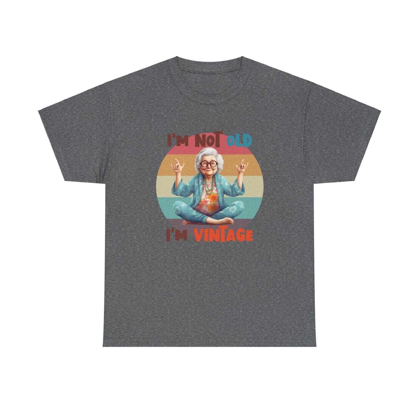 Ink and Charms Designs T-Shirt Graphite Heather / S Vintage Women's Tee - I am not old, I am vintage funny shirt