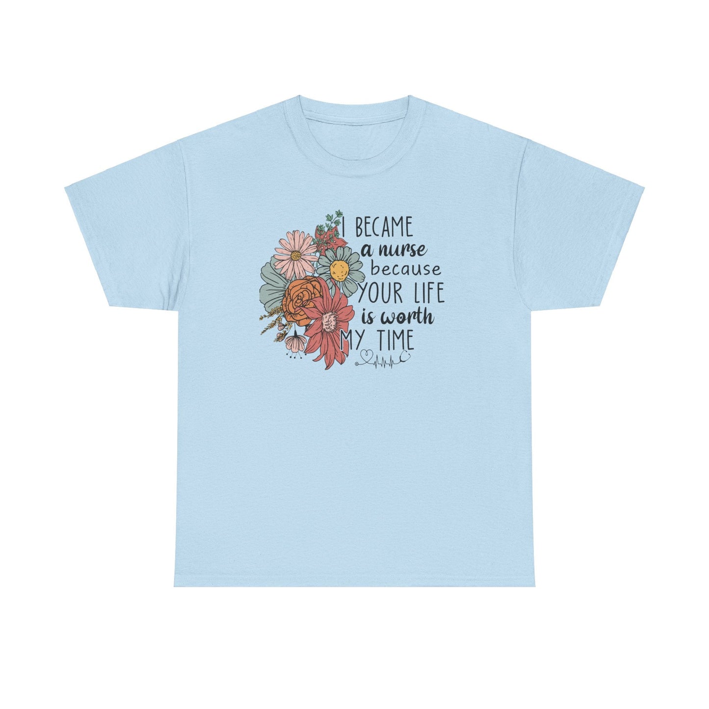 Ink and Charms Designs T-Shirt Light Blue / S Nurse Tee - I Became a Nurse Design