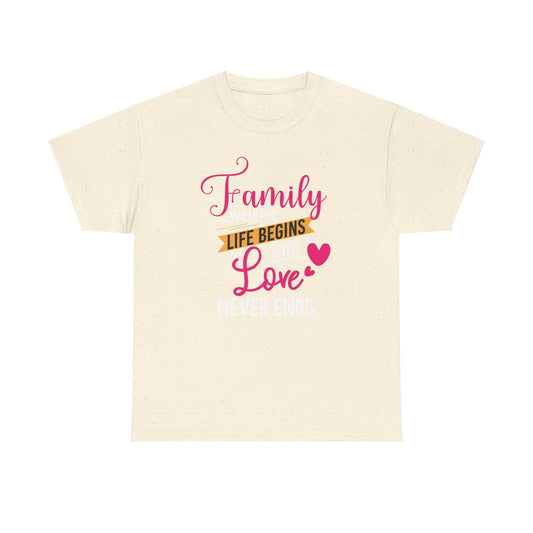 Ink and Charms Designs T-Shirt Natural / S Family Love Unisex Tee