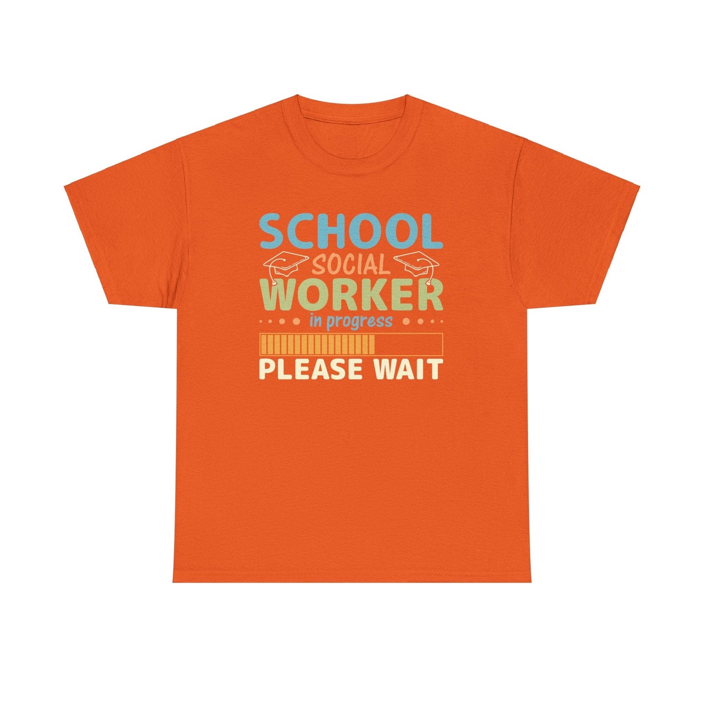 Ink and Charms Designs T-Shirt Orange / S Unisex Heavy Cotton Tee - School Social Worker in progress