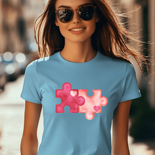 Ink and Charms Designs T-Shirt Puzzle Pieces of Love T-Shirt