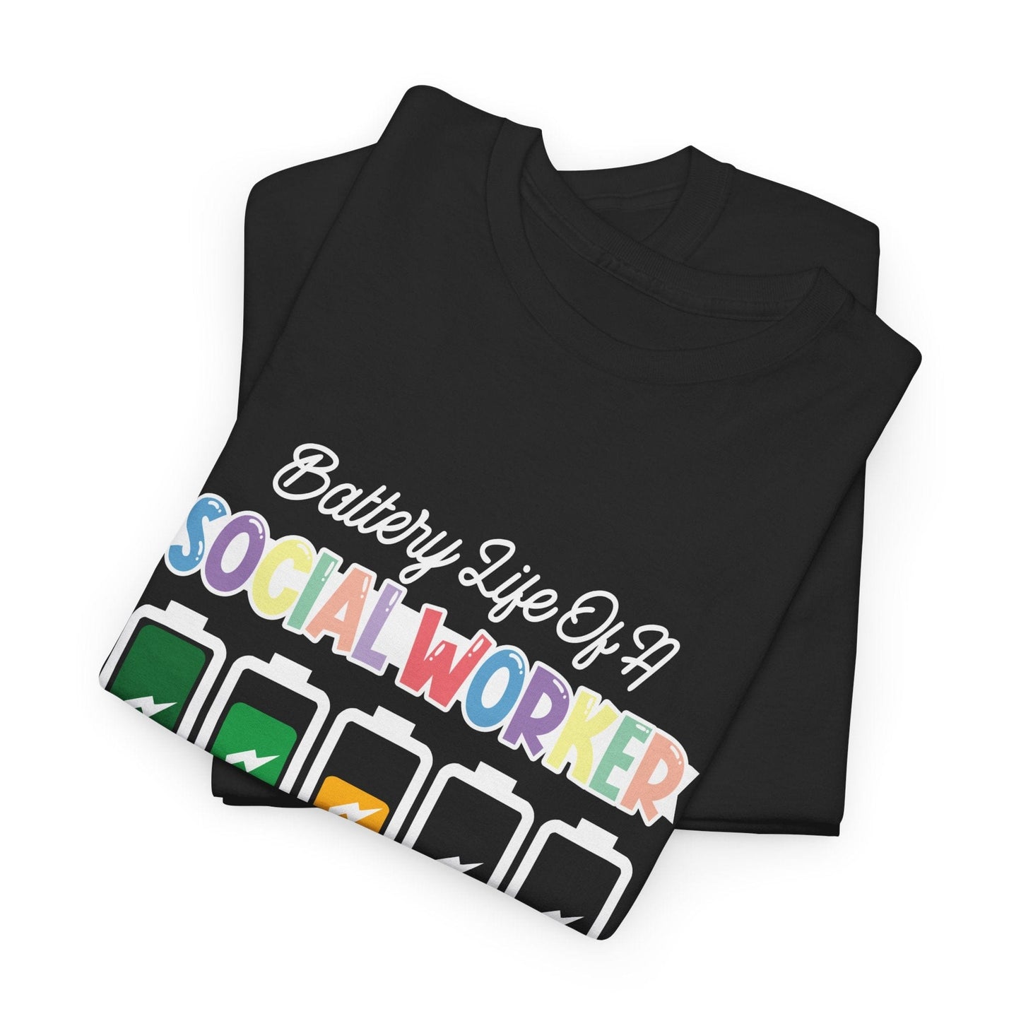 Ink and Charms Designs T-Shirt Social Worker Unisex Tee - Battery Life Design