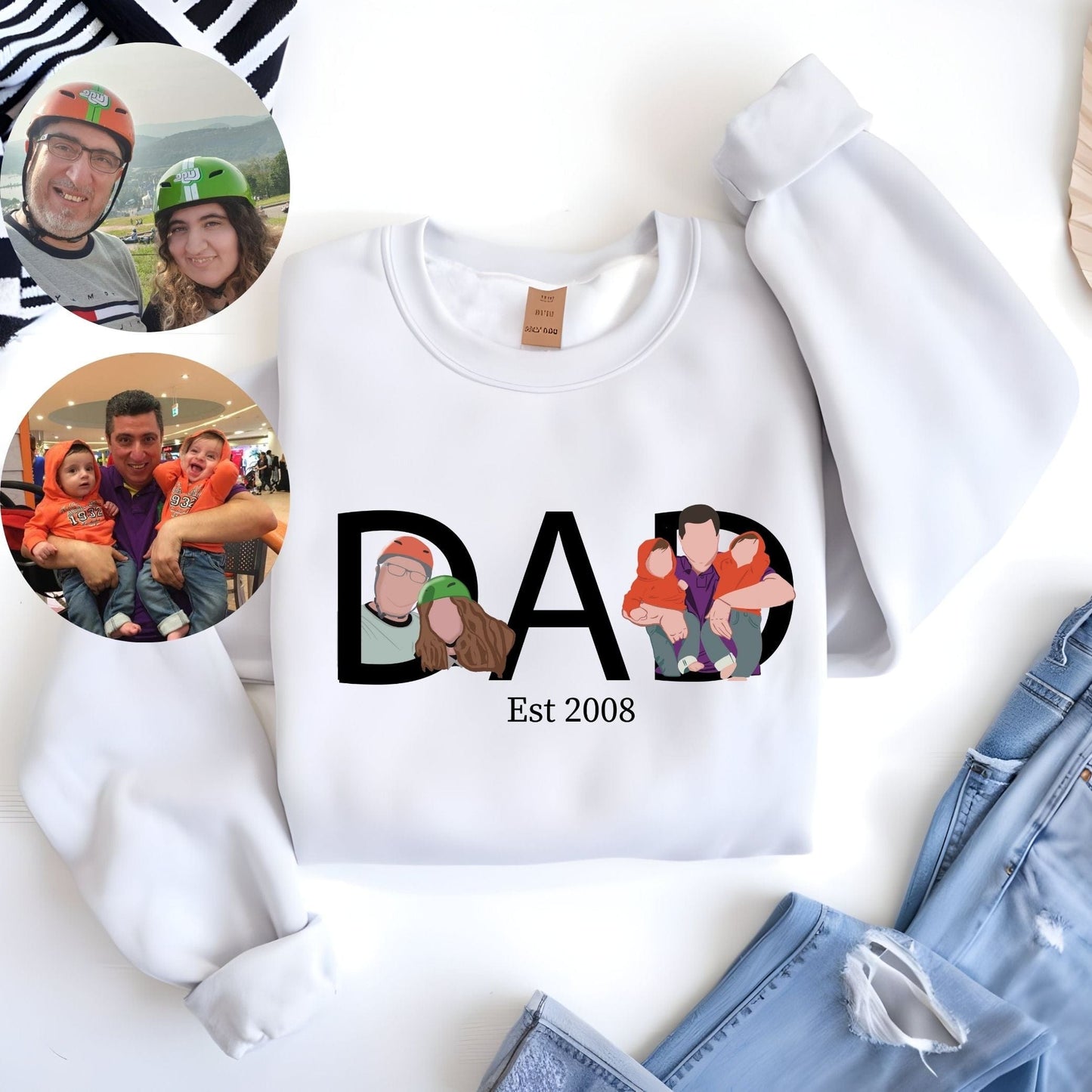 Ink and Charms Designs T-Shirt Two-Image Portrait T-Shirt (Dynamic Duo)