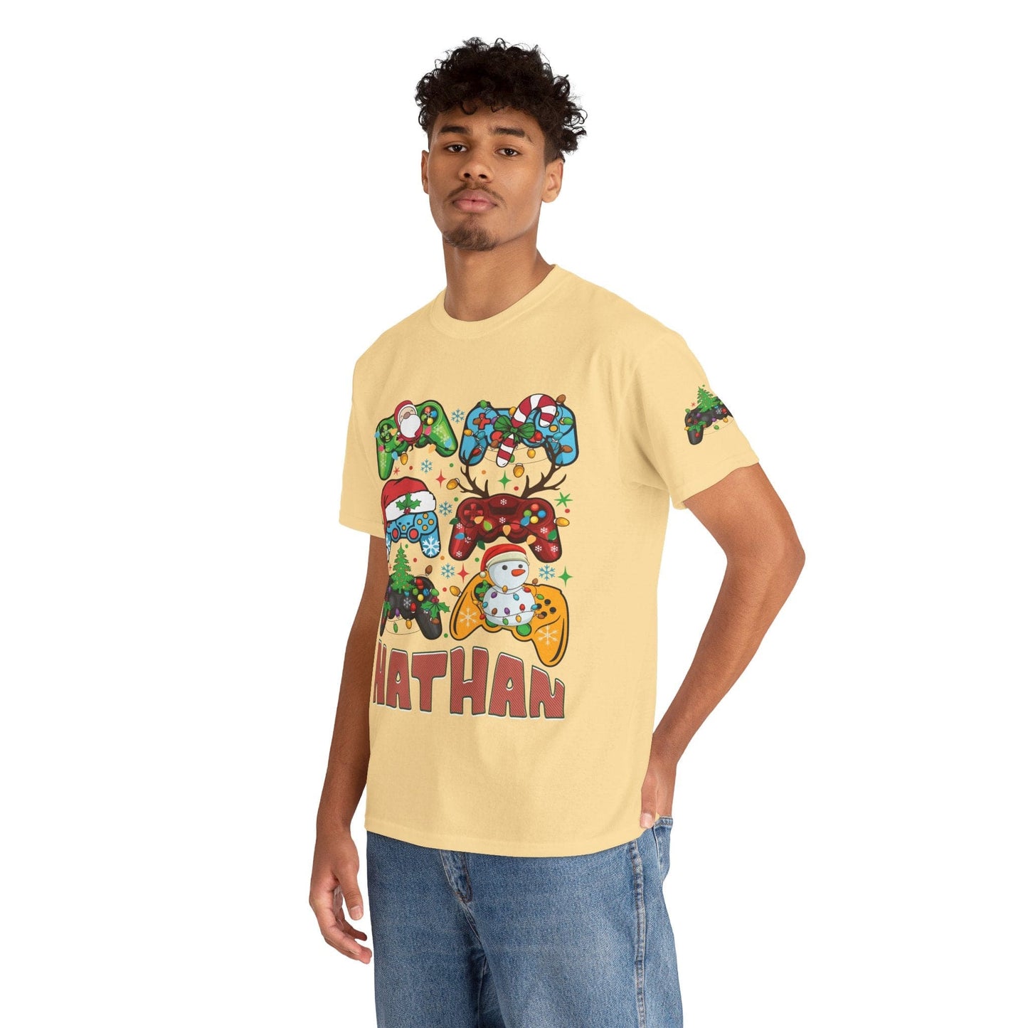 Ink and Charms Designs T-Shirt Unisex Heavy Cotton gamer Tee with personalization and sleeve design