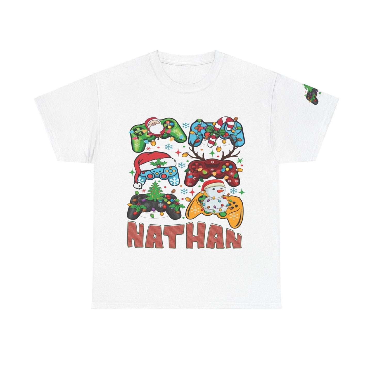 Ink and Charms Designs T-Shirt Unisex Heavy Cotton gamer Tee with personalization and sleeve design