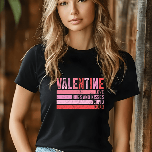 Ink and Charms Designs T-Shirt Valentine's Day Retro Vintage Sunset Grunge T-shirt