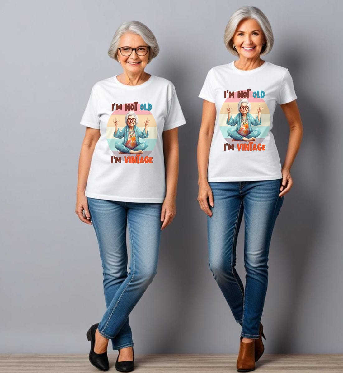 Ink and Charms Designs T-Shirt Vintage Women's Tee - I am not old, I am vintage funny shirt