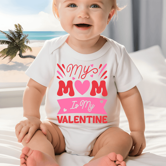 Ink and Charms Designs T-Shirt White "My Mom is My Valentine" - Kids' T-shirt / Onesie