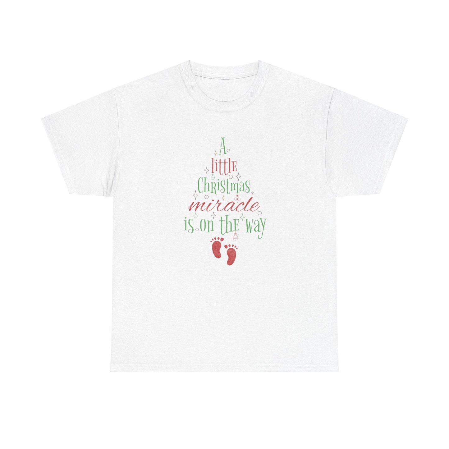 Ink and Charms Designs T-Shirt White / S Unisex Heavy Cotton Tee Mom to Be Funny Christmas Pregnancy Announcement