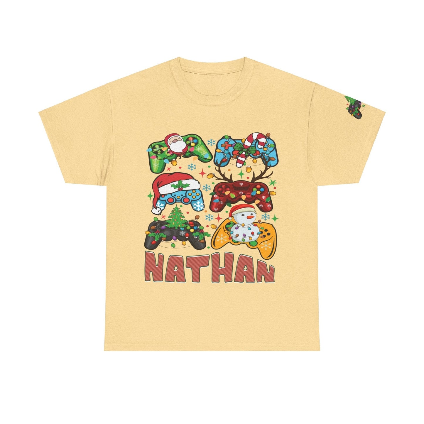 Ink and Charms Designs T-Shirt Yellow Haze / S Unisex Heavy Cotton gamer Tee with personalization and sleeve design